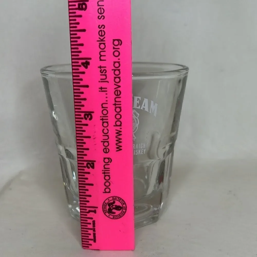 Jim Beam 8 Oz Rocks Glass 3 1/4 Round 3 3/4 Tall Kentucky Bourbon Whiskey